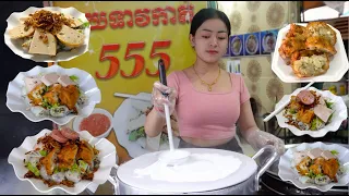 Steamed Rice Noodle Rolls Serves by a Beautiful Lady! 36 Year Family Business | Cambodia Street Food