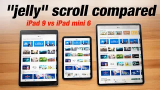 Jelly scroll compared: iPad mini 6 (2021) vs other tablets