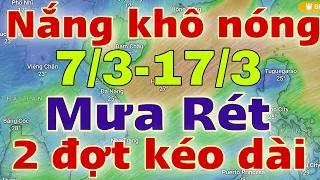 Dự báo thời tiết hôm nay và ngày mai 8/3/2024 | dự báo bão mới nhất | thời tiết 3 ngày tới