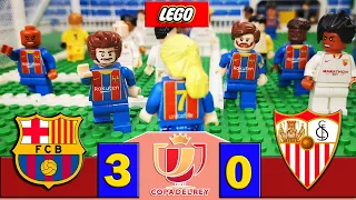 Barcelona 3-0 Sevilla - Semifinal Copa del Rey / Resumen y Goles - Fútbol LEGO - Stop Motion