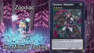 ZOODIAC - Ten Minute Testing 3/27/20