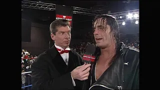 Vince McMahon interview with Bret Hart. Bret calls out "The Narcissist" Lex Luger, Yokozuna & Hogan!