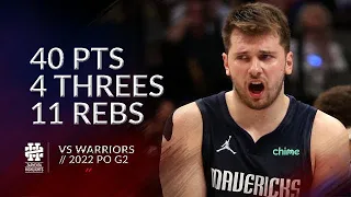 Luka Doncic 40 pts 4 threes 11 rebs vs Warriors 2022 PO G3