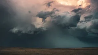 Summer Thunderstorm Ambience | Midwest Prairie Crickets Thunder | Windy Storm White Noise | 12 Hours