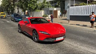 SUPERCARS IN MUMBAI - Ferrari Roma, Mclaren 720s, Mercedes AMG GTS, Lamborghini