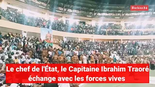 Le capitaine Ibrahim Traoré échange avec les forces vives