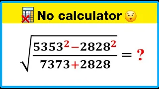 Nice Square Root Math Simplification | No calculator📵| You Should Definitely Know About this Trick