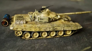 T72 Syrian army 1:72 Revell model- Black and white technique