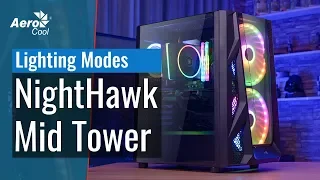 AeroCool NightHawk Duo Mid Tower Case - 23 Lighting Modes