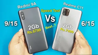 Redmi 9A vs Realme C11 Speed Test | Comparison | 2Gb 32Gb | Rs.6799 vs Rs.7499