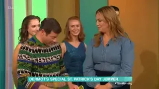 Dermot O’Leary wearing Tourism Ireland’s St Patrick’s Day jumper on ITV’s ‘This Morning’ show in GB