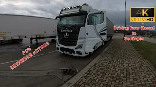 POV Actros Driving from Kassel to Göttingen. Driving in 🇩🇪