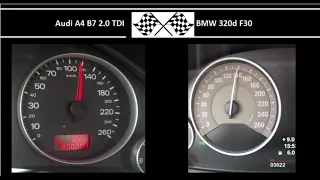 Audi A4 B7 2.0 TDI VS. BMW 320d F30 - Acceleration 0-100km/h