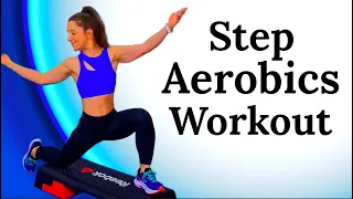 Step Aerobics Workout - Aerobics Exercise - Steps Exercises - Home Workout - Stepper Fitness-Cardio