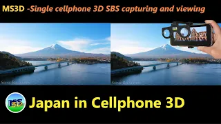 MS3D --Japan. Aerial Japan scenic in cellphone 3D SBS