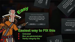 (FIXED) Valve Anti Cheat Was Unable to Verify That Your Machine is Secure | dota 2