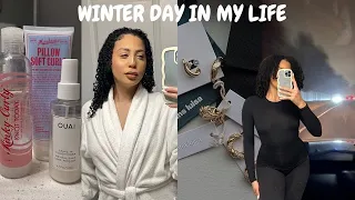 WINTER DAY IN MY LIFE ♡ cozy date night grwm, curly hair routine w/ denman brush & yummy fragrance