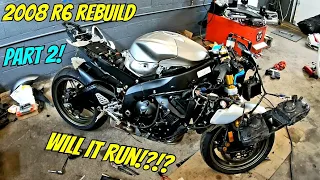 FIXING a 2008 R6 DESTROYED by MICE! (Pt. 2 WILL IT START!?)