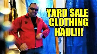 Ep223: GARAGE SALE CLOTHING HAUL!  COME THRIFT WITH US! - The ORIGINAL GoPro Yard Sale Vlog!