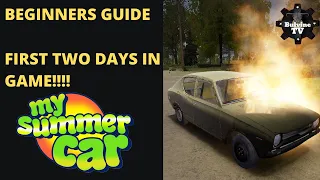 My Summer Car Beginners Tutorial: Your First Two Days In Game walk through 2020