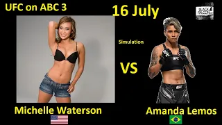 Мишель Уотерсон против Аманды Лемос БОЙ В UFC 4/ UFC ON ABC 3