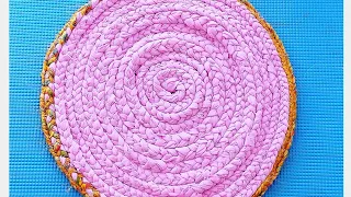 How to make rugs from old clothes / Best out of waste DIY / Homemade doormat idea / reuse old saree