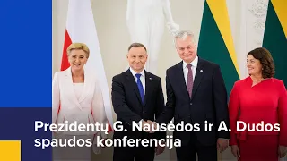 Prezidentų G. Nausėdos ir A. Dudos spaudos konferencija | 2023-07-05