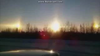 Three suns appear in sky all at once