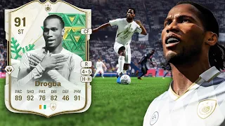 91 WINTER WILDCARD ICON DROGBA IS A BEAST IN EA FC 24!!