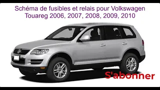 Schéma de fusibles et relais pour Volkswagen Touareg 2006, 2007, 2008, 2009, 2010