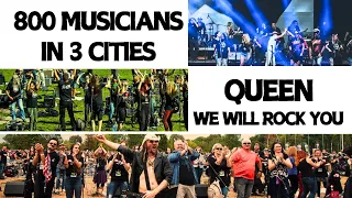 800 musicians play 𝗤𝗨𝗘𝗘𝗡 - 𝗪𝗘 𝗪𝗜𝗟𝗟 𝗥𝗢𝗖𝗞 𝗬𝗢𝗨 (The biggest rock flashmobs in Central Europe) CityRocks