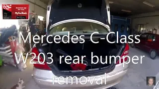 Mercedes C-Class W203 rear bumper removal