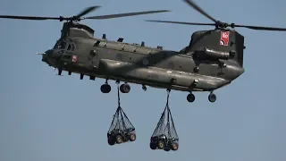 4Kᵁᴴᴰ RAF CH-47 Chinook Powerful Sling Load Demonstration @ ILA Berlin 2018