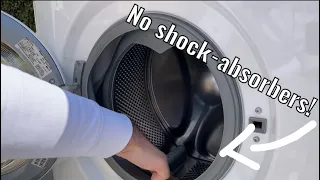 Stress test: Wash WITHOUT shock absorbers in Whirlpool!