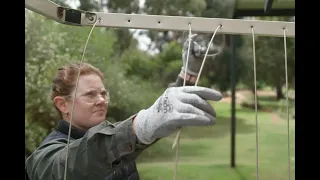 How to restring a fold down clothesline