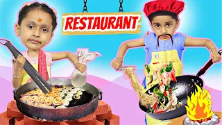 Kids Pretend Play In Restaurant | Kitchen Set | ToyStars