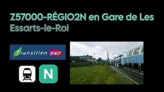 Trains - Transilien Ligne N : Départ d'un UM de Régio 2N ( Z 57000) en Gare des Essarts-Le-Roi.