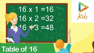 Table of 16 | Tables For Kids | Maths Tables | पहाड़ा याद करने का आसान तरीका