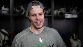 Dallas Stars Miro Heiskanen Post-Game Interview (Game 4 WIN @ COL Western Conf 2nd Round)