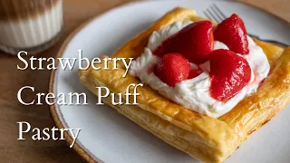 [ ASMR Baking Vlog ] How To Make The Best Strawberry Puff Pastry Ever! 🍓🍰| Slow Living