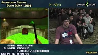 Half-Life 'Hard' SPEED RUN (0:39:25) [PC] Live by Coolkid #AGDQ 2014