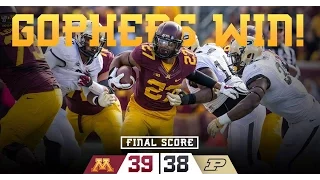 Highlights: Gopher Football Rallies Past Purdue 39-38