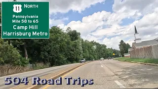 ⁴ᴷ Road Trip #987 - US-11 N - Pennsylvania Mile 58-65 - Camp Hill