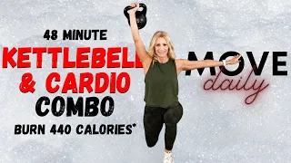 48 MINUTE KETTLEBELL & CARDIO COMBO | TOTAL BODY | Burn 440 Calories*🔥