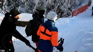 [5K] Skiing Villars, Chaux Ronde to La Rasse, Vaud Switzerland, GoPro HERO9