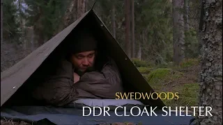 DDR Zeltbahn Canvas Cloak Shelter - Solo Bushcraft Overnight