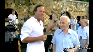 Julio Iglesias & Charles Aznavour -Talking on a stage (for album Duets) 2009