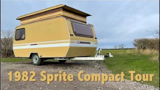 Take a Tour of the Mustard Pot! 1982 Sprite Compact Vintage Classic Caravan