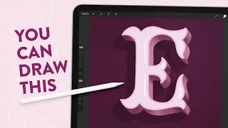 How to Draw 3D Letters in Procreate | Drop Shadow & Shading