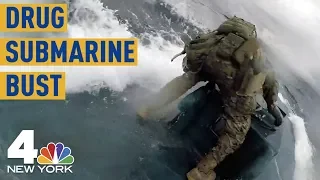 Incredible Video Shows US Coast Guards Busting Drug-Smuggling Submarine | NBC New York